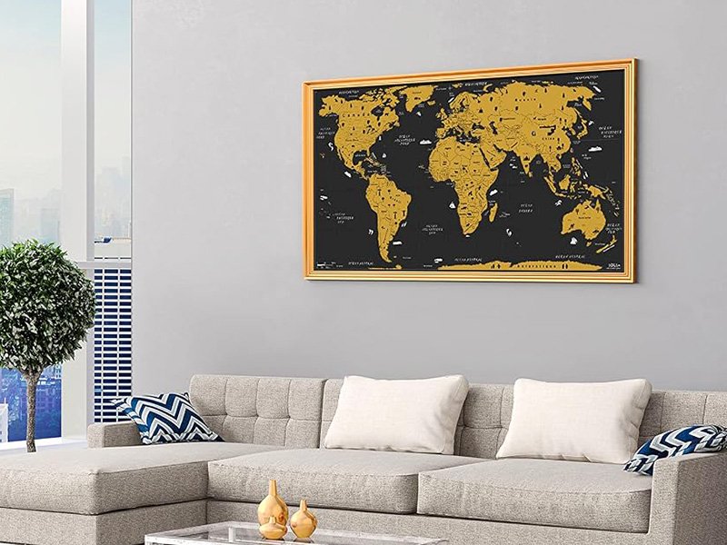 Carte du monde à gratter