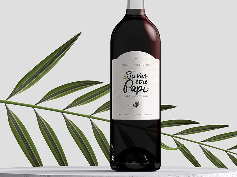 Étiquette de bouteille « Papy »