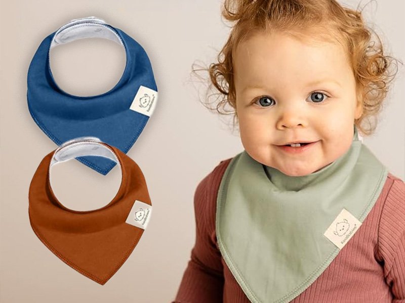 Lot de bavoirs bandana bio