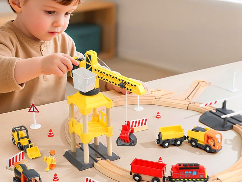 Train en bois et son circuit